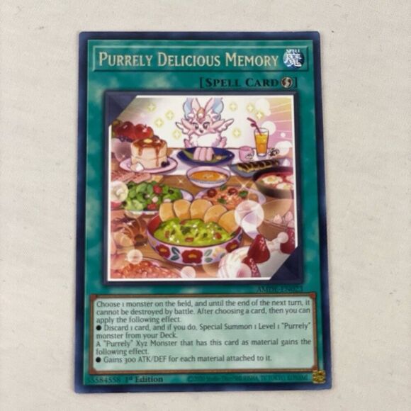 Ty-Gi-Oh! Purrely Delicious Memory Spell Game Card x3 - Picture 2 of 3